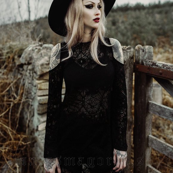 Killstar Tops - Killstar Gia Lace Tunic